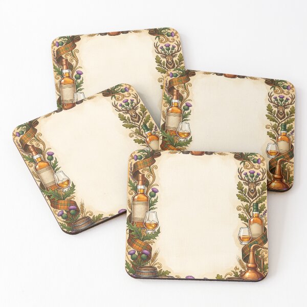 Item preview, Rustic Whisky Thistle Floral Frame designed and sold by ArtlightStudio.