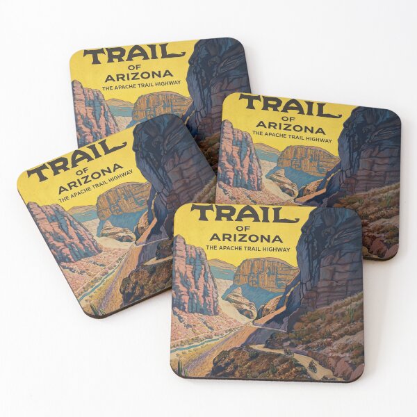 Item preview, The Apache Trail Southern Pacific Lines Vintage Authentic Travel Design Art Print Poster Wall Tee Vest  designed and sold by Cool Robot Bro..