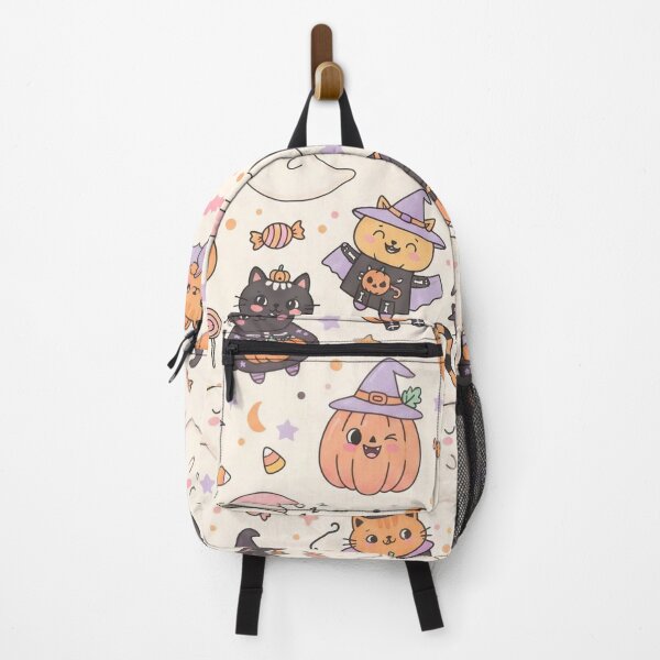 Item preview, Cute Pastel Halloween kawaii Cats Ghosts spooky pumpkins Pattern designed and sold by ArtDesignTp.