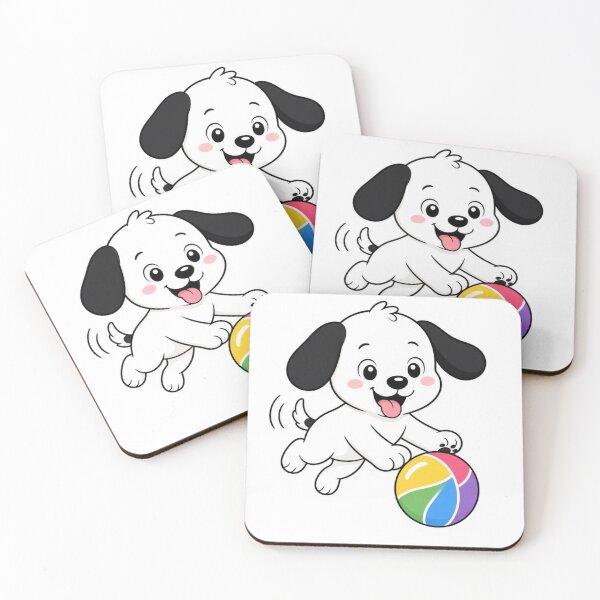 Item preview, Playful Puppy With Colorful Beach Ball designed and sold by ExploreAura Studio.