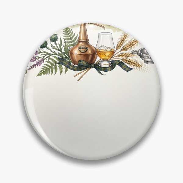Item preview, Highland Cottage Whisky Thistle Art designed and sold by ArtlightStudio.