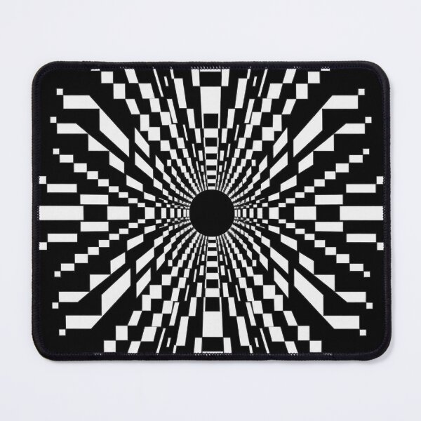 Item preview, Black and White Digital Burst – Futuristic Geometric Op Art designed and sold by Carolina Salazar.