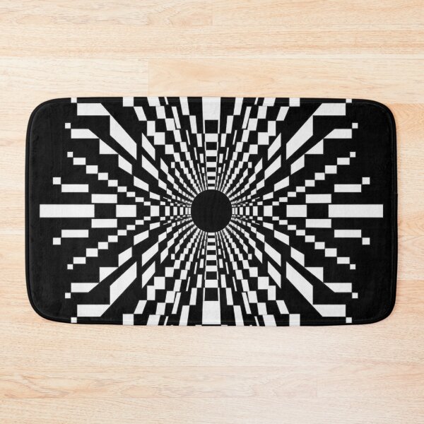 Item preview, Black and White Digital Burst – Futuristic Geometric Op Art designed and sold by Carolina Salazar.