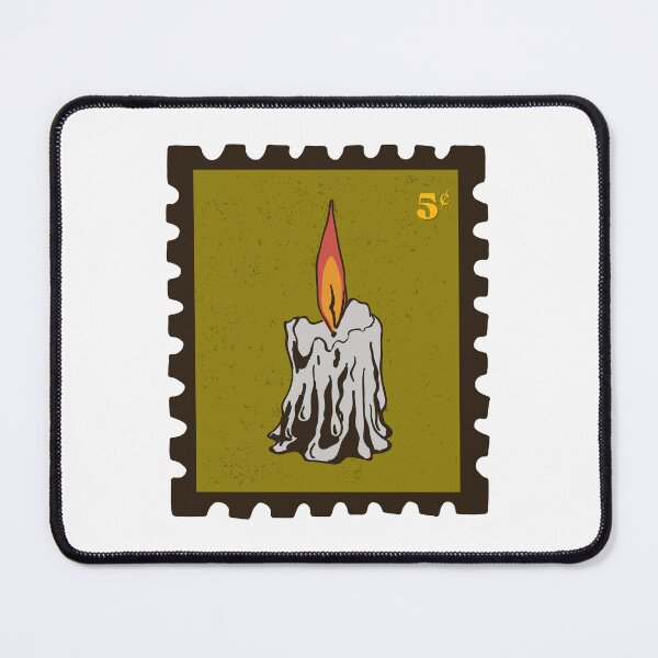 Item preview, Vintage Halloween Candle Postage Stamp | Retro Spooky Art designed and sold by Department of Curiosity.