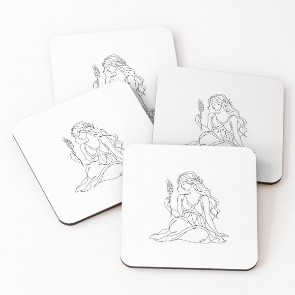 Item preview, Virgo Goddess Minimal Line Art designed and sold by LineArtDrawing.
