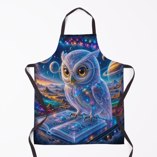 Item preview, The Cosmic Bookworm Owl - Celestial Wisdom designed and sold by Breezes-of-Ida.