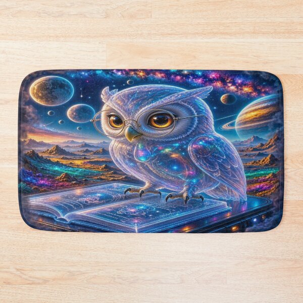Item preview, The Cosmic Bookworm Owl - Celestial Wisdom designed and sold by Breezes-of-Ida.