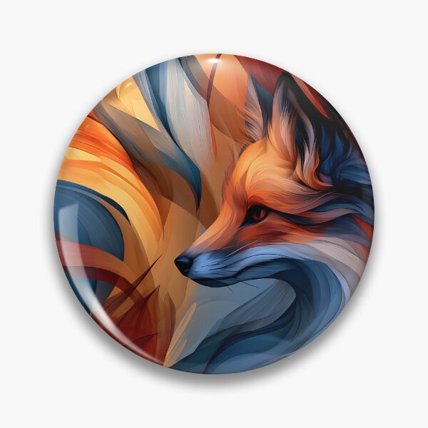 Item preview, Abstract Fox Pattern Orange Blue Swirl Fantasy Art designed and sold by Nine Lives Studio.