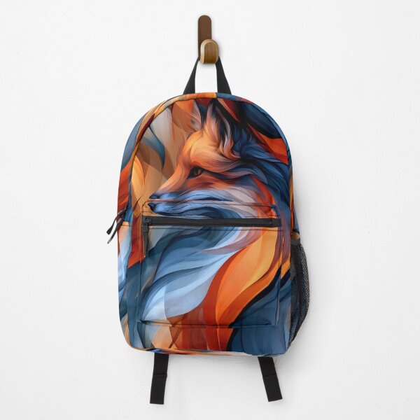 Item preview, Abstract Fox Pattern Orange Blue Swirl Fantasy Art designed and sold by Nine Lives Studio.