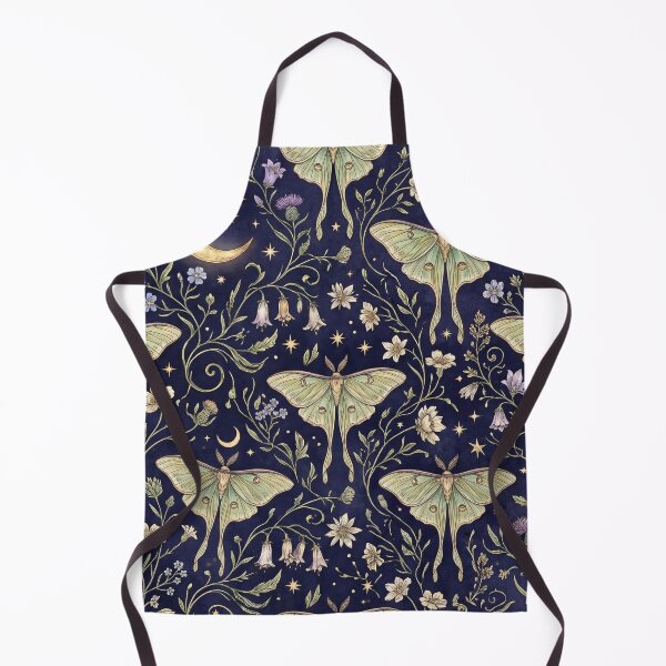 Item preview, Luna Moth Moonlight Garden Botanical Pattern designed and sold by ArtDesignTp.