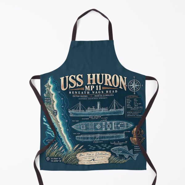Item preview, USS Huron Beneath Nags Head designed and sold by The Coastal Route.