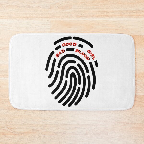 Item preview, Good Girl Bad Blood Fingerprint Red Text designed and sold by AmparoAlbertson.