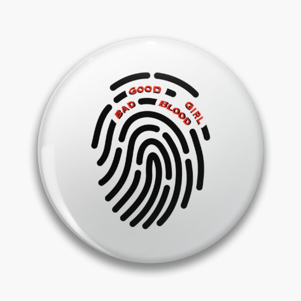 Item preview, Good Girl Bad Blood Fingerprint Red Text designed and sold by AmparoAlbertson.
