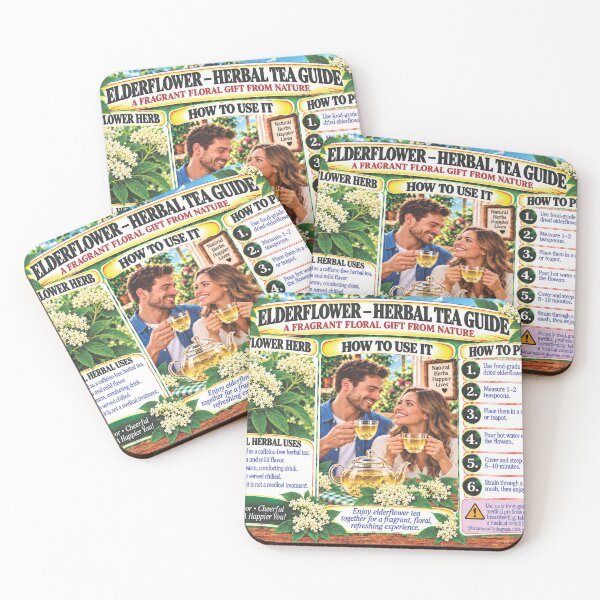 Item preview, Elderflower Herbal Tea Preparation Guide designed and sold by New Wave Artworks & Odds &Ends.