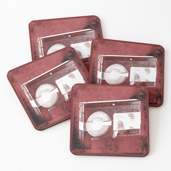 Item preview, Red Weathered VHS Cassette Faded Label Vintage Media designed and sold by Ghoul Enterprises.