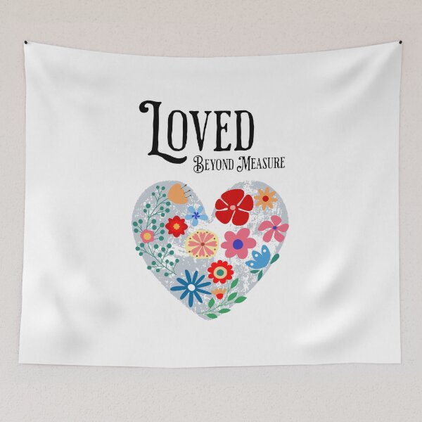 Item preview, Loved Beyond Measure Floral Heart designed and sold by Sachie's Studio.