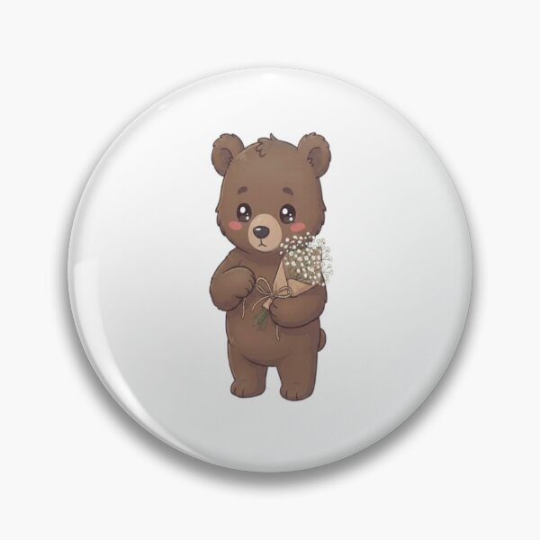 Item preview, Cute Bear Holding Flower Bouquet designed and sold by Ella_Sketch.