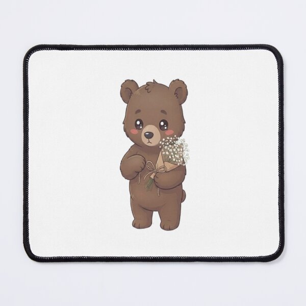 Item preview, Cute Bear Holding Flower Bouquet designed and sold by Ella_Sketch.