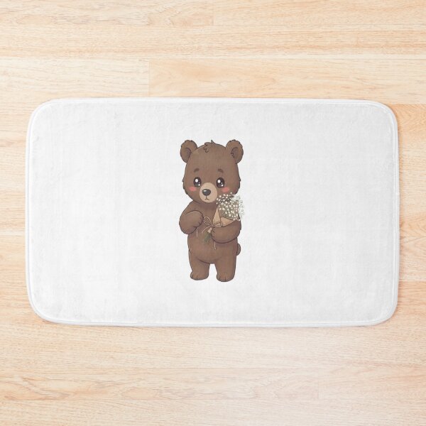 Item preview, Cute Bear Holding Flower Bouquet designed and sold by Ella_Sketch.