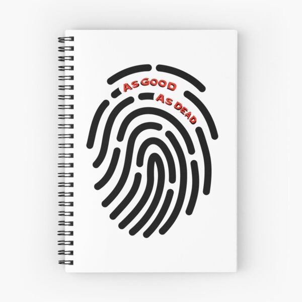 Item preview, As Good As Dead Fingerprint Red Text designed and sold by AmparoAlbertson.