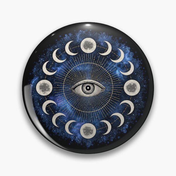 Item preview, All Seeing Eye Moon Phases  Celestial Mystical Art designed and sold by Kaurisdigital.