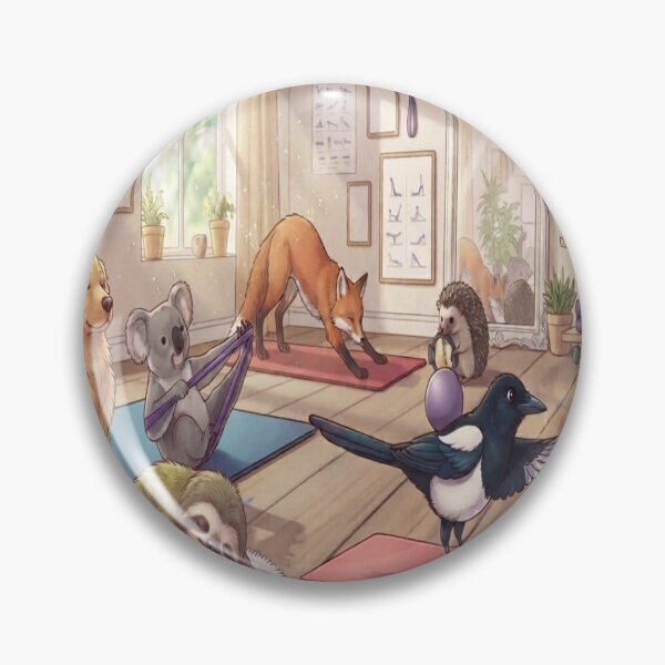 Item preview, Cute Animals Doing Yoga and Stretching in a Studio designed and sold by AfresStudio.