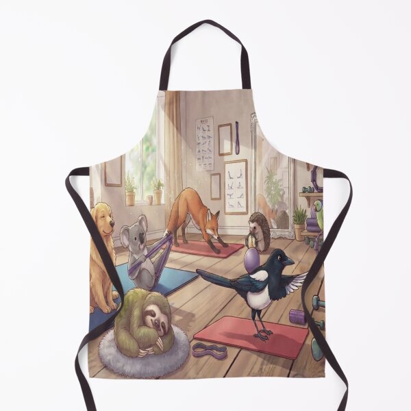 Item preview, Cute Animals Doing Yoga and Stretching in a Studio designed and sold by AfresStudio.