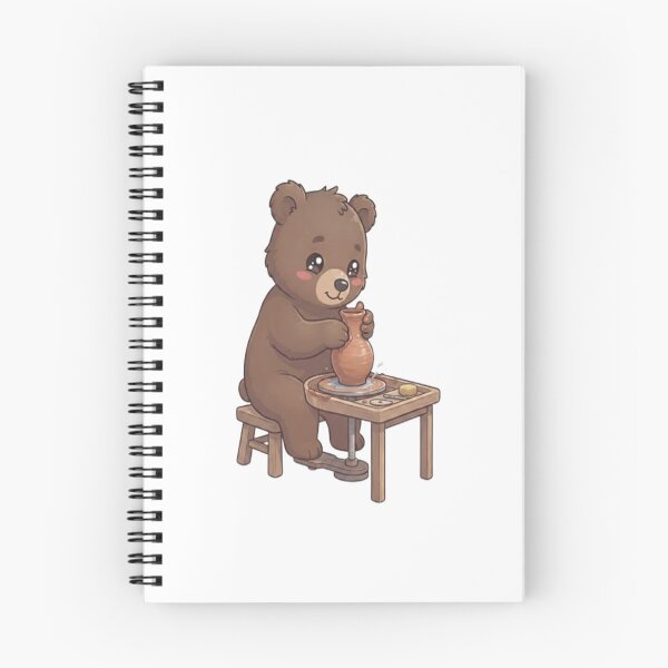 Item preview, Cute Bear Making Pottery Vase designed and sold by Ella_Sketch.