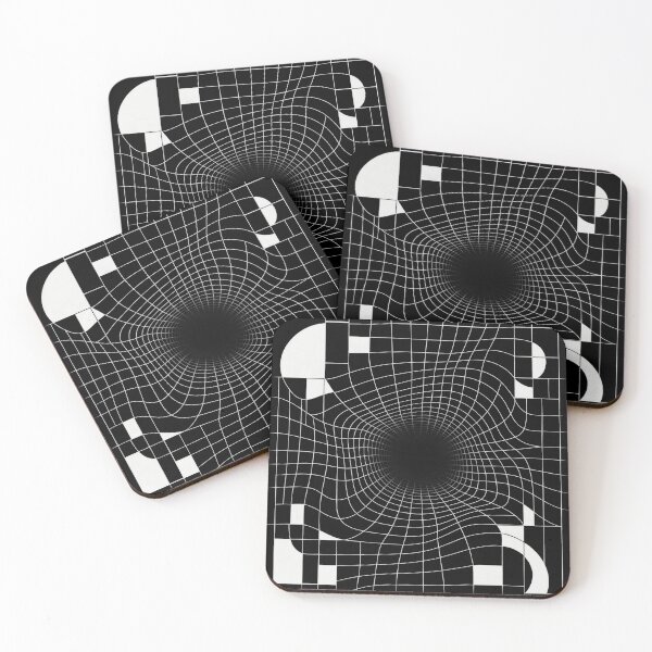 Item preview, Warped Grid Vortex – Black and White Optical Geometric Art designed and sold by Carolina Salazar.