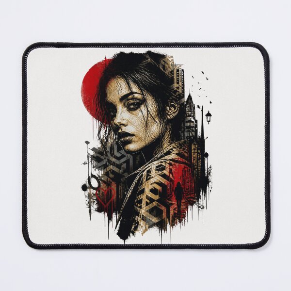 Item preview, Cyberpunk Woman City Street Art designed and sold by ERODED SELF.