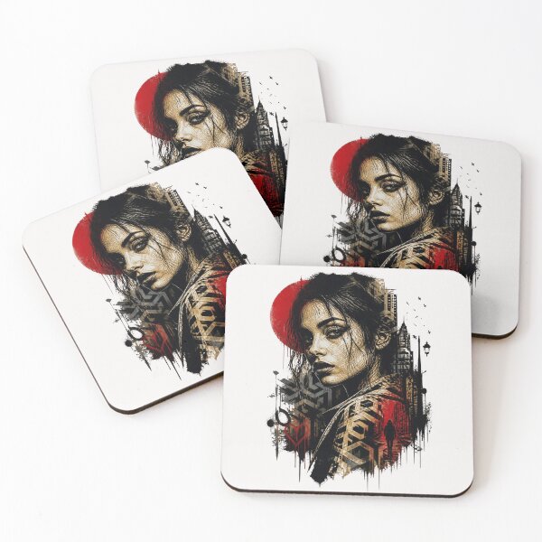Item preview, Cyberpunk Woman City Street Art designed and sold by ERODED SELF.