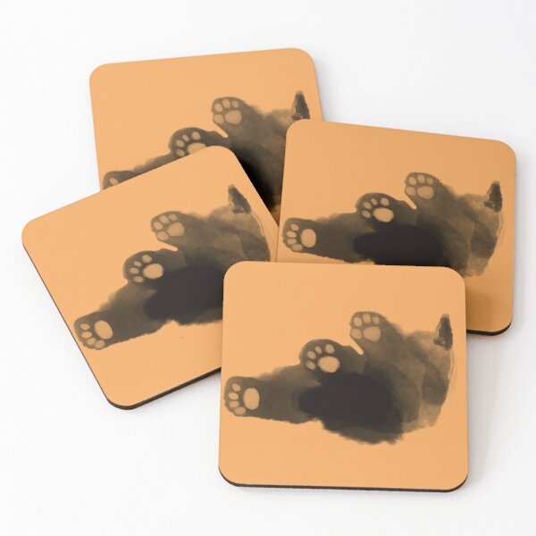 Item preview, Black kitten against orange background  designed and sold by TNT-Atelier.