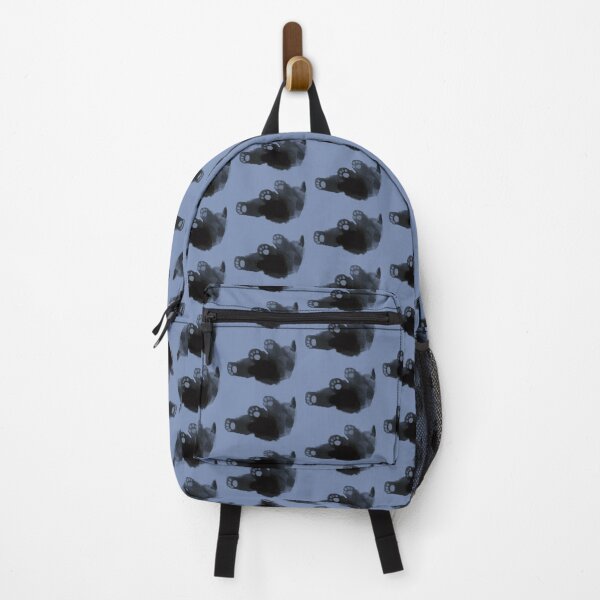 Item preview, Black kitten against blue background designed and sold by TNT-Atelier.