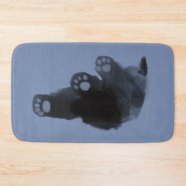 Item preview, Black kitten against blue background  designed and sold by TNT-Atelier.