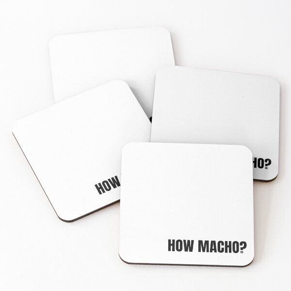 Item preview, HOW MACHO? – Funny Macho Man Pun designed and sold by Paper Owl Studio.