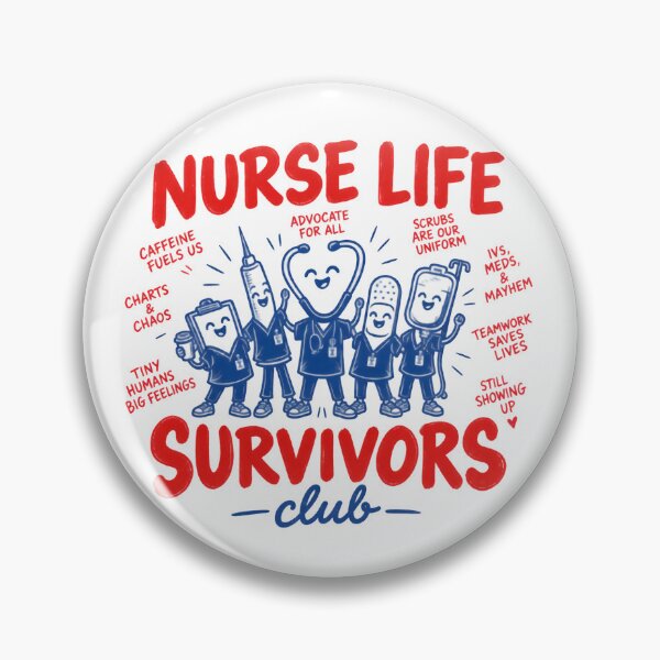 Item preview, Nurse Life Survivors Club - Funny Pediatric Nurse Squad designed and sold by Neurospicy Trolls.