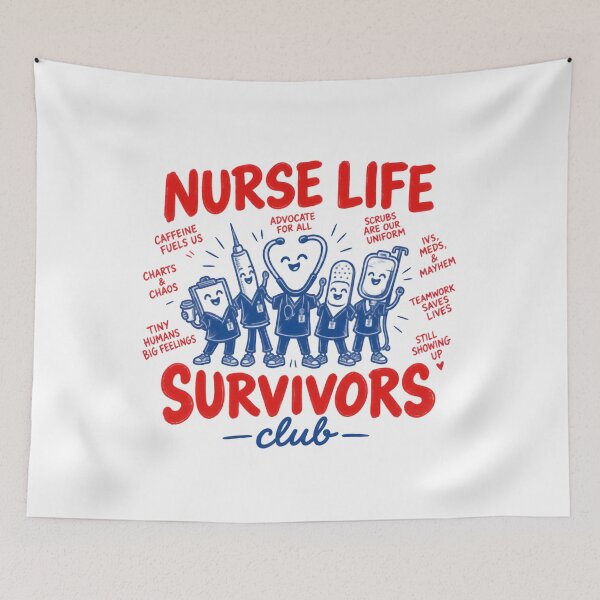 Item preview, Nurse Life Survivors Club - Funny Pediatric Nurse Squad designed and sold by Neurospicy Trolls.