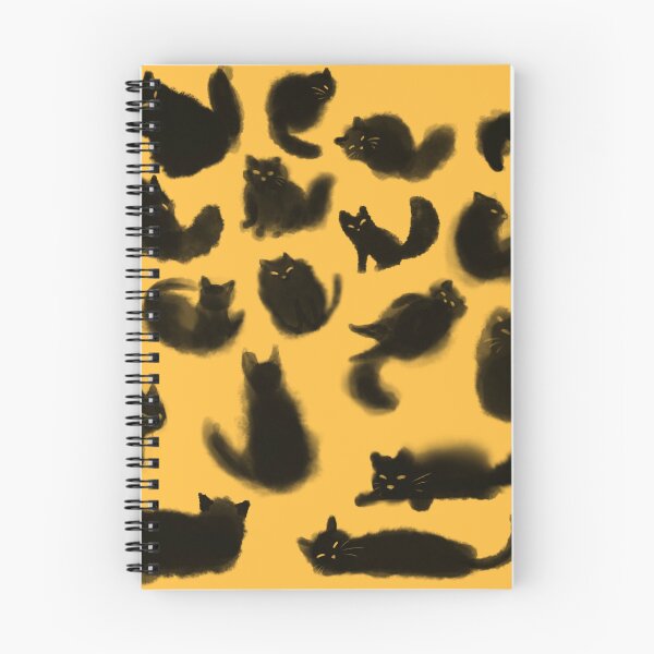 Item preview, Black cats against orange background  designed and sold by TNT-Atelier.