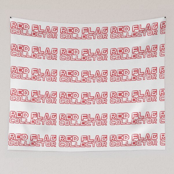 Item preview, Illustration with word red flag collector designed and sold by RizikCat.