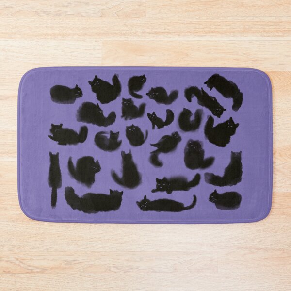 Item preview, Black cats against purple background  designed and sold by TNT-Atelier.