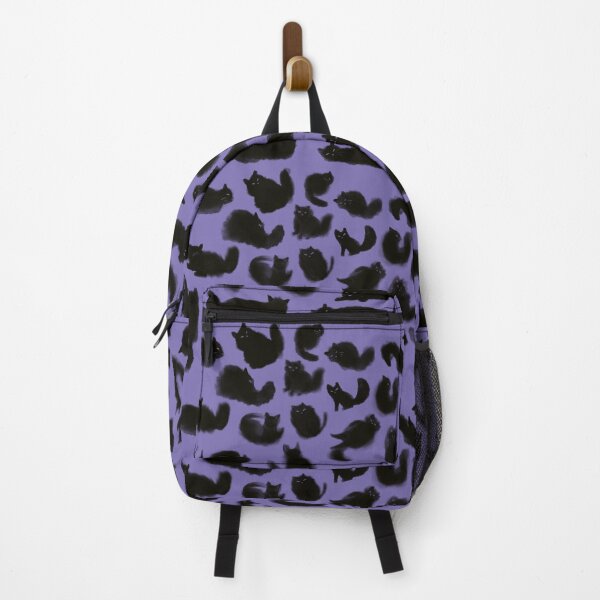 Item preview, Black cats against purple background designed and sold by TNT-Atelier.