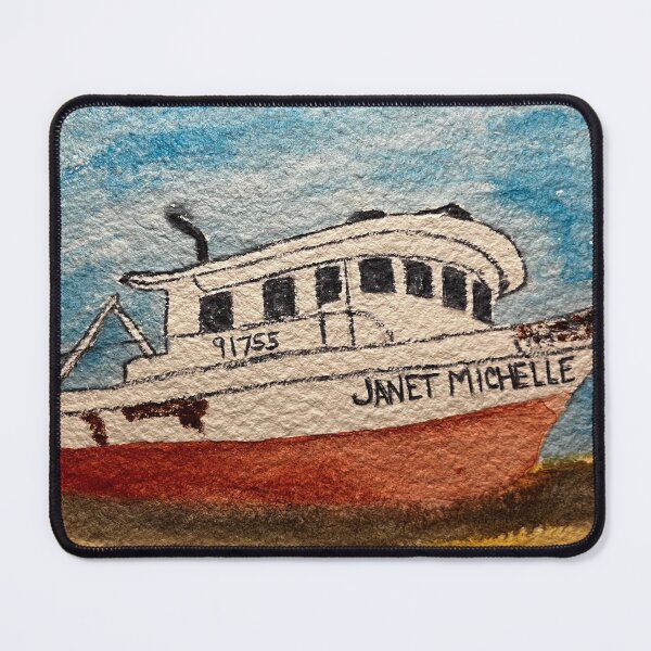 Item preview, Beached Fishing Boat Watercolor Janet designed and sold by BirdandaBrush.