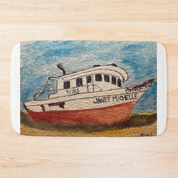 Item preview, Beached Fishing Boat Watercolor Janet  designed and sold by BirdandaBrush.
