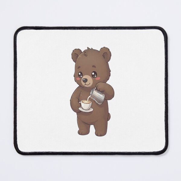 Item preview, Cute Bear Barista Pouring Coffee designed and sold by Ella_Sketch.
