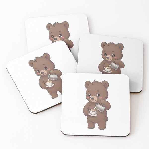 Item preview, Cute Bear Barista Pouring Coffee designed and sold by Ella_Sketch.