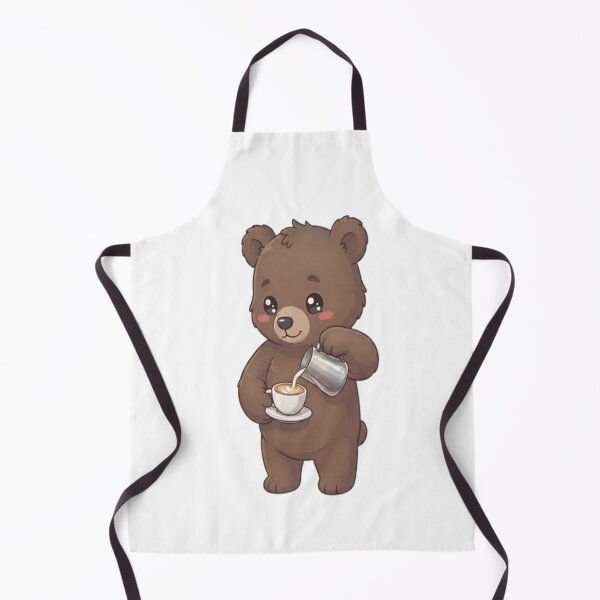 Item preview, Cute Bear Barista Pouring Coffee designed and sold by Ella_Sketch.