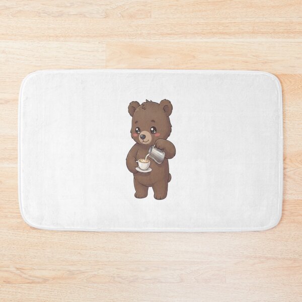 Item preview, Cute Bear Barista Pouring Coffee designed and sold by Ella_Sketch.