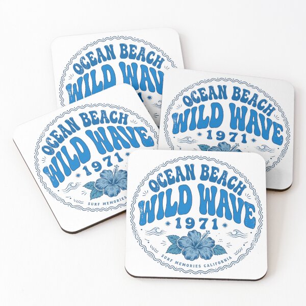 Item preview, Ocean Beach Wild Wave 1971 Retro Surf designed and sold by mochiMooco.