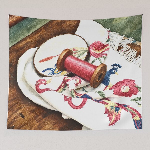 Item preview, Embroidery Hoop With Hand-Embroidered Needlework designed and sold by Susan Savad.