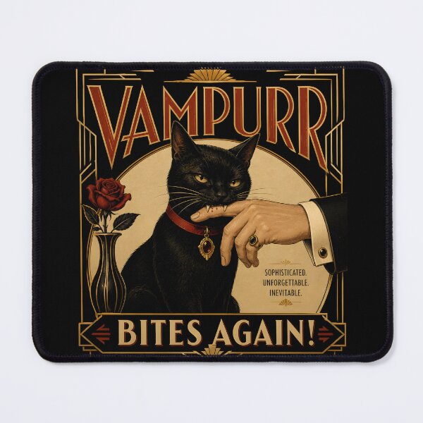 Item preview, Vampurr Bites Again Funny Cat Halloween Gifts  designed and sold by Lina Caro.